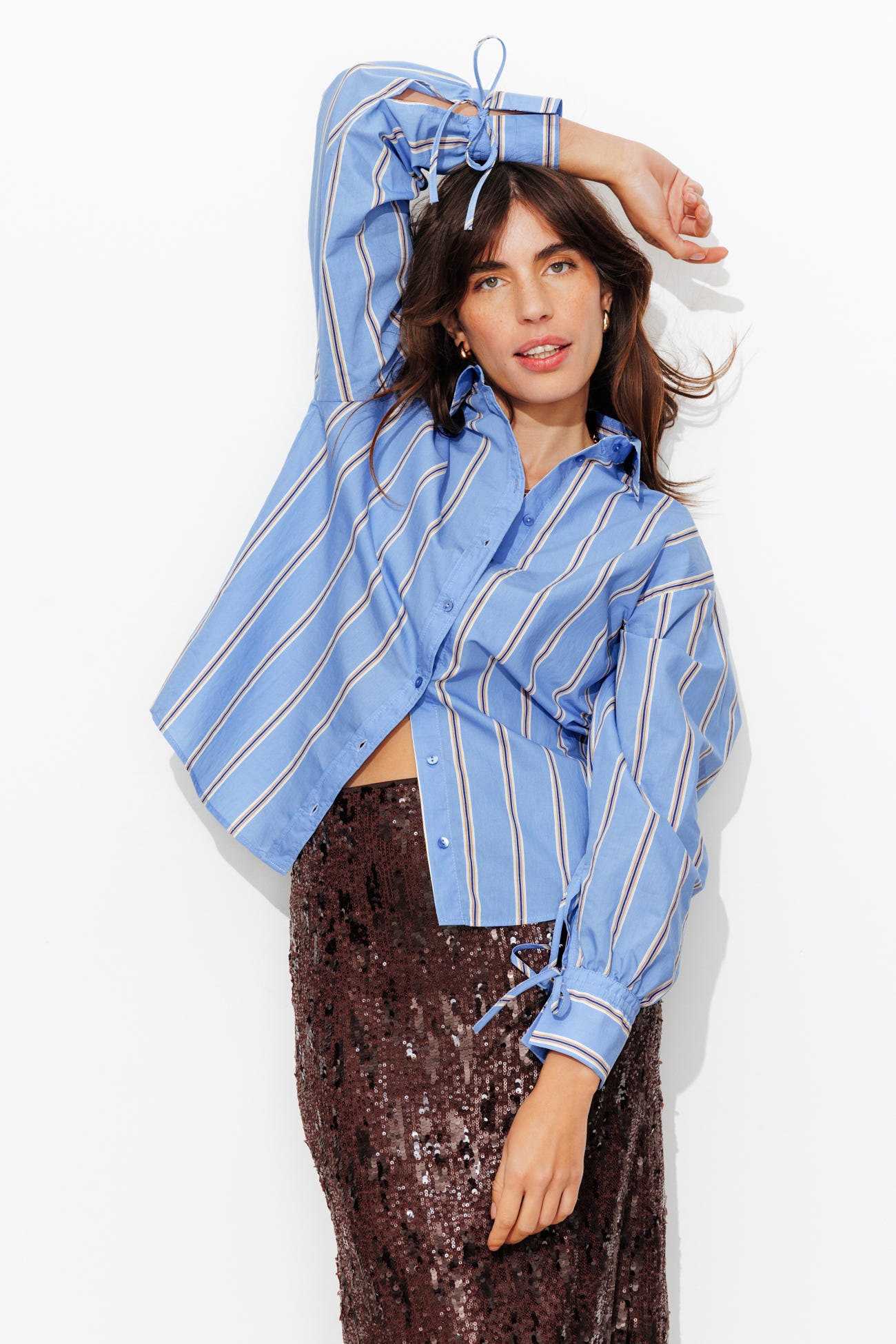 Oversized striped shirt