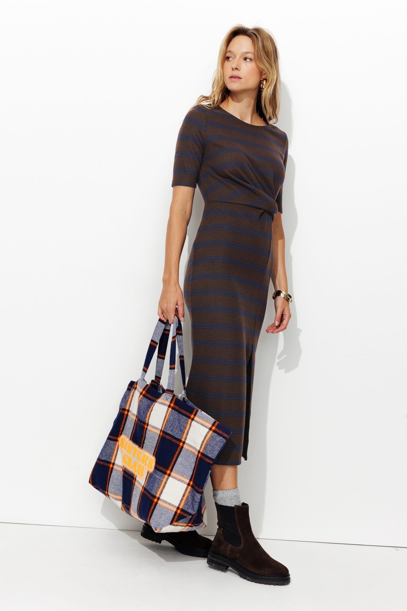 Long ribbed jersey dress